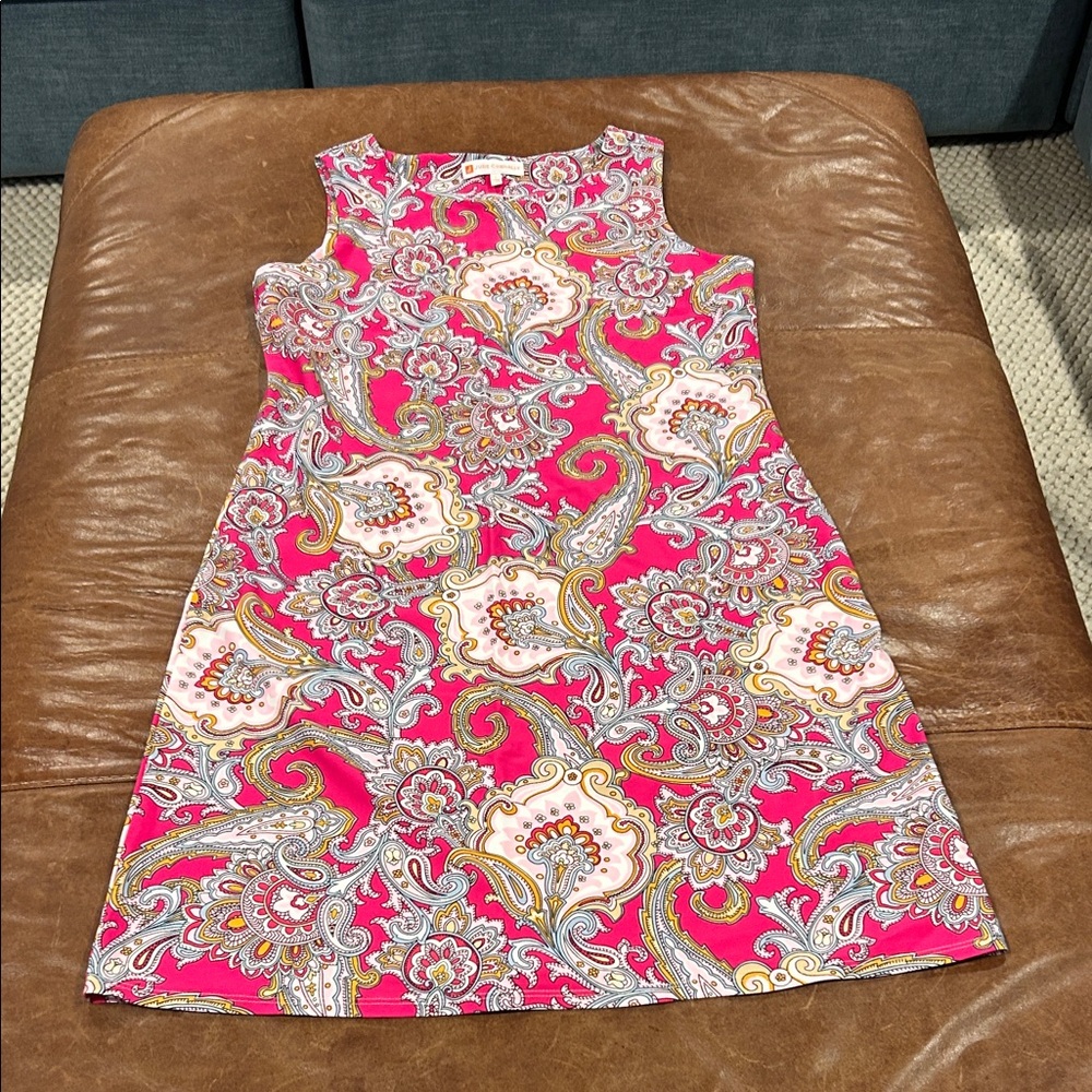 Jude Connally Pink Paisley A-Line Dress